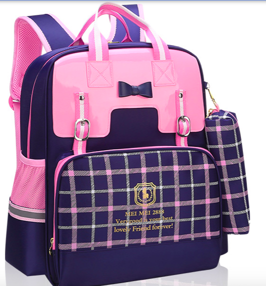 Рюкзак школьный сине-розовый